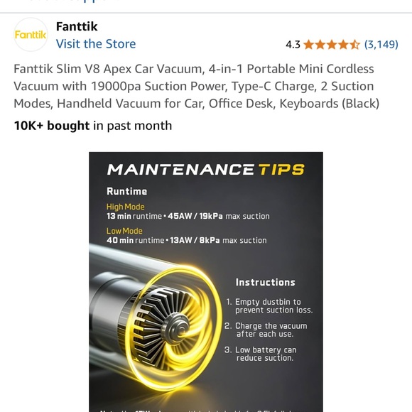 Fanttik Slim V8 APEX Box - Picture 7 of 9